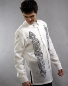 Men's Barong White Jusi fabric 100309 White Men's Barong White Jusi fabric 100309 White